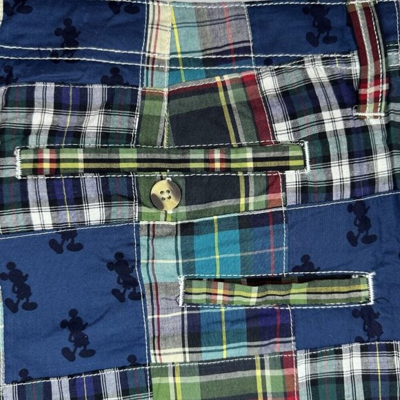 NWT Walt Disney World Cruise Line Patchwork Shorts Men’s 42 Mickey Embroidered - Picture 10 of 15